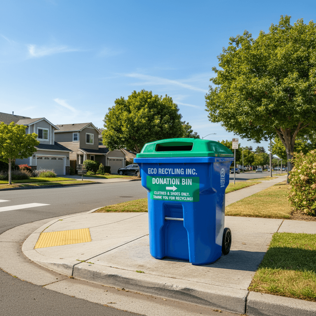 Donation bin collection point in the Bay Area
