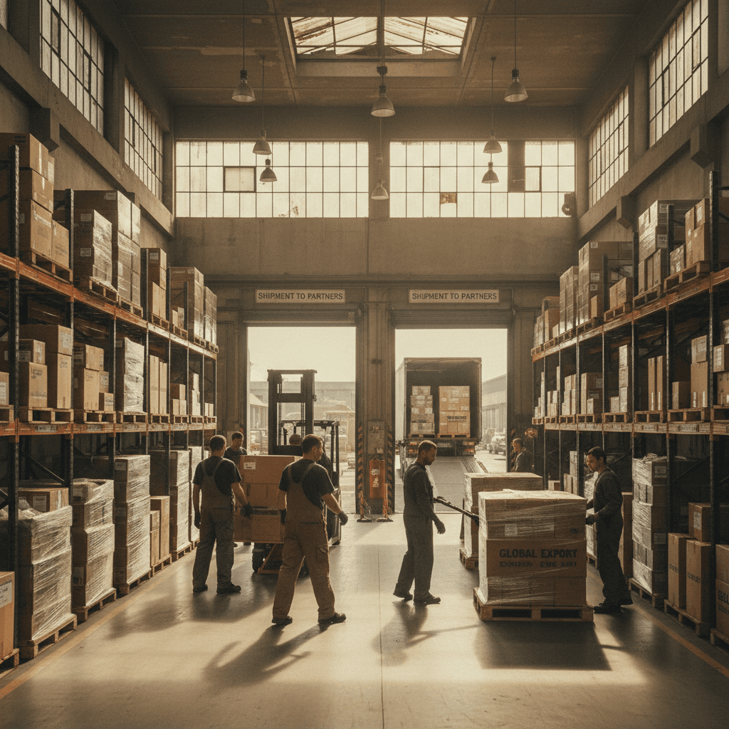 Prepared items ready for partner distribution