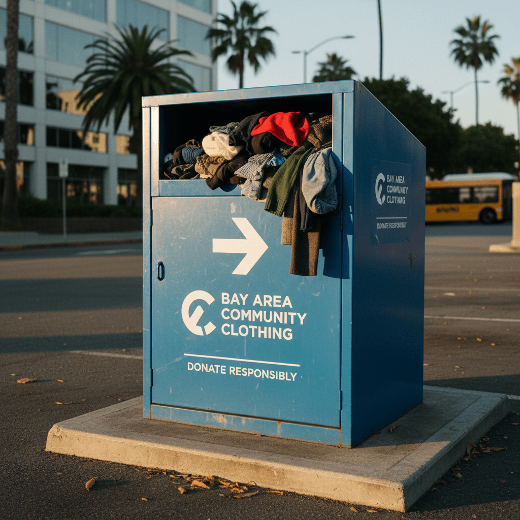 Eco Recycling donation bin in San Leandro