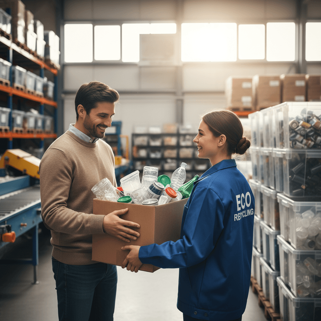 Partner receiving reclaimed items from Eco Recycling