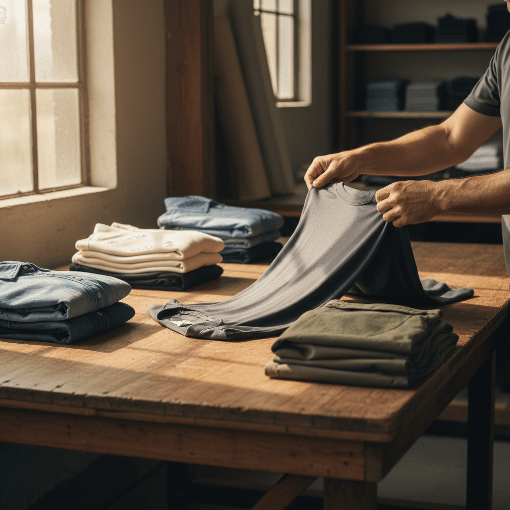 Careful sorting of quality used clothing items